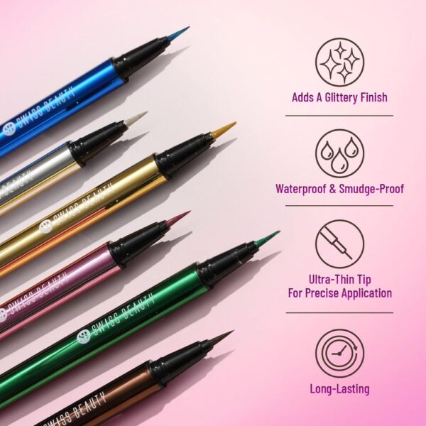 Swiss Beauty Eye Sparkle Sketch eye liner Smudge-proof Waterproof eye makeup Shade- Magic Blue- LKD1027 - Image 4
