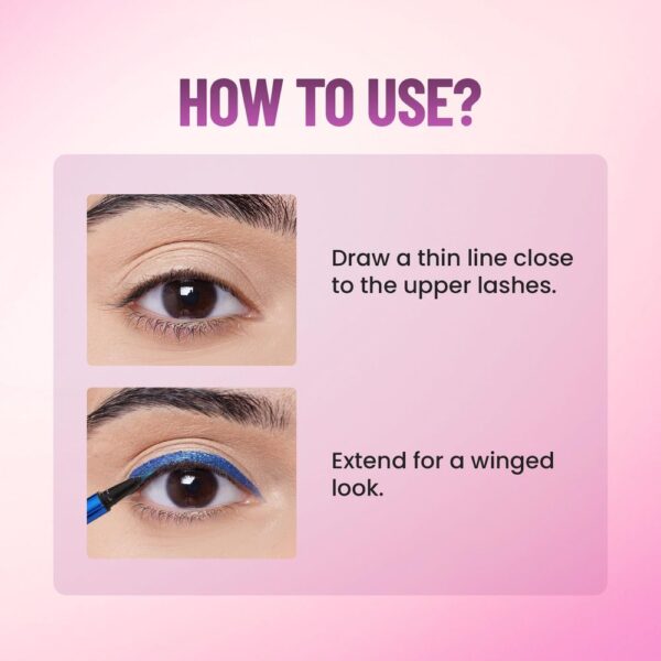 Swiss Beauty Eye Sparkle Sketch eye liner Smudge-proof Waterproof eye makeup Shade- Sparkle Silver- LKD1030 - Image 4