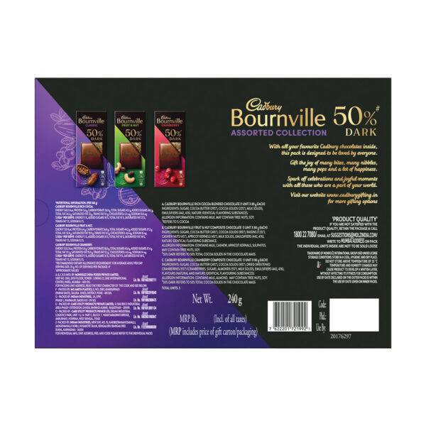 Cadbury Bournville Dark Chocolate Assorted Collection Gift Pack- EYT1049 - Image 2