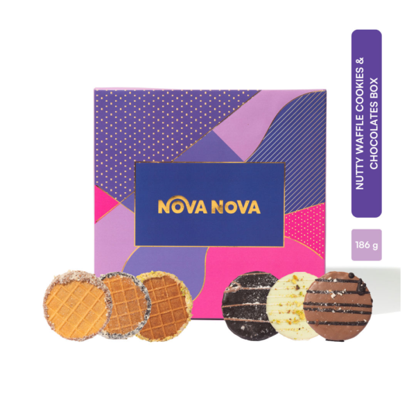 Nova Nova Nutty Waffle Cookies & Chocolates Gift Box- EYT1050