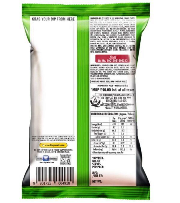 Bingo! Nachos Chilli Lemon With Dip Promo- MWM1015 - Image 2