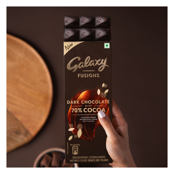 Galaxy Fusions Dark Chocolate Bar With 70% Cocoa- NVE1068