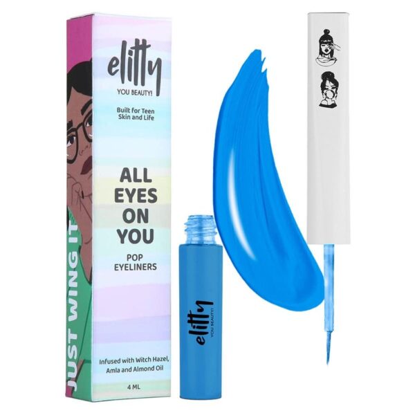 Elitty Light Blue Matte Waterproof Liquid Eyeliner (Santorini)- LKD1042 - Image 6