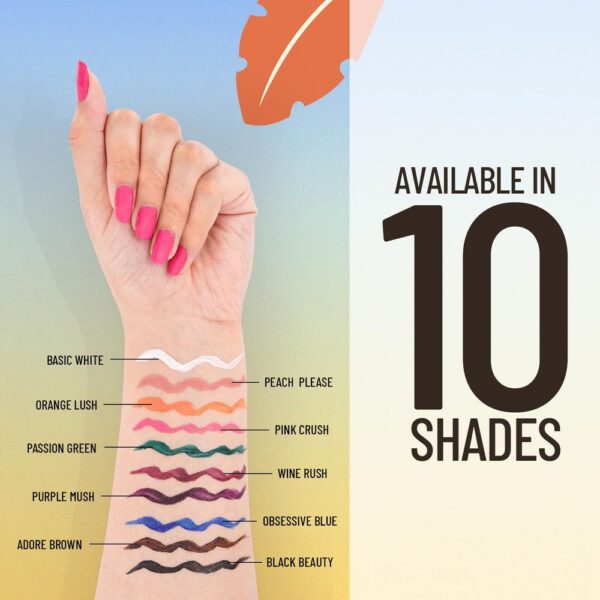 Swiss Beauty Colour Me Bright Matte finish Sketch Eyeliner Shade + Obsessive Blue- LKD1046 - Image 5