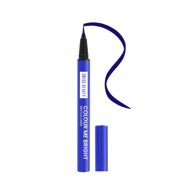 Swiss Beauty Colour Me Bright Matte finish Sketch Eyeliner Shade + Obsessive Blue- LKD1046 - Image 2