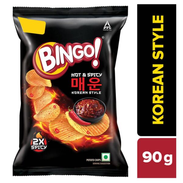 Bingo! Hot & Spicy Potato Chips - Korean Style 90 g- BCK1064