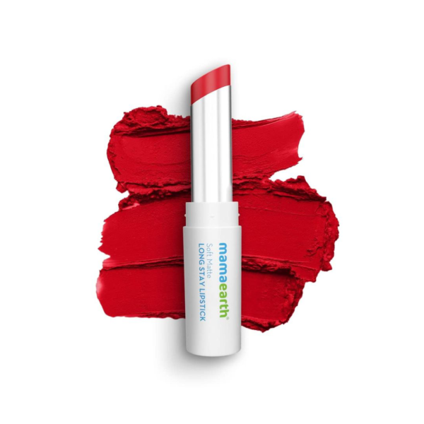 Mamaearth Soft Matte Lipstick - Ruby Red | Intense Color Payoff- NPH1014