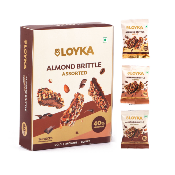 Loyka Almond Brittle Assorted (Classic,Coffee, Brownie)- EYT1065