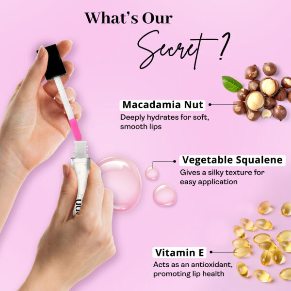 ENN Beauty pH Lip Gloss, Non Sticky Color Changing Lip Oil with Squalene- QTB1009 - Image 3