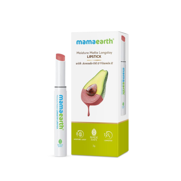 Mamaearth Moisture Matte Longstay Lipstick - 01 Carnation Nude | Moisturizing- NPH1017