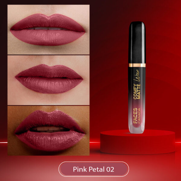 Faces Canada Comfy Matte Wow Liquid Lipstick - Pink Petal 09, One Swipe Application- KYH1018 - Image 5
