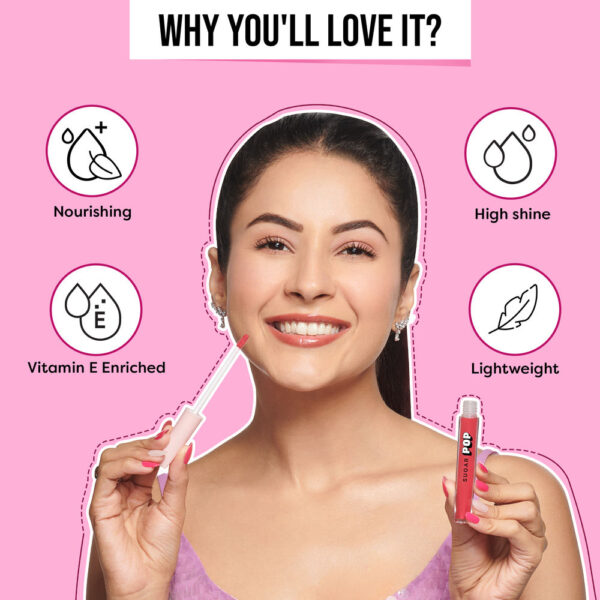 SUGAR POP High shine Lip Gloss - 01 Marshmallow- QTB1017 - Image 6