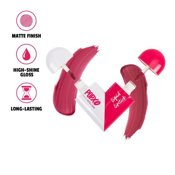 Myglamm Popxo Liquid Lipstick & Lipgloss Love Kit - Partner In Crime- QTB1019 - Image 4