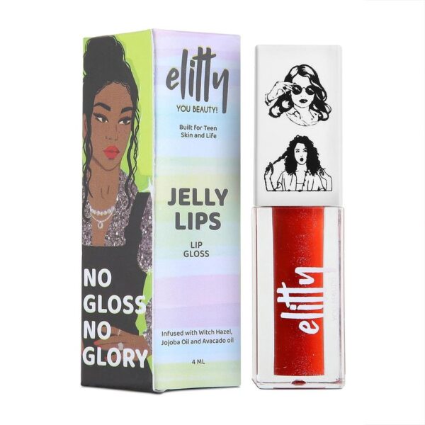 Elitty Red Lip Gloss For High Shine (Pretty Extra)- QTB1022 - Image 6