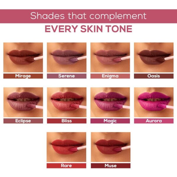 Renee Stay Forever Liquid Lipstick Combo, Smudge-Proof & Waterproof, Highly Pigmented, Matte Finish- KYH1025 - Image 4