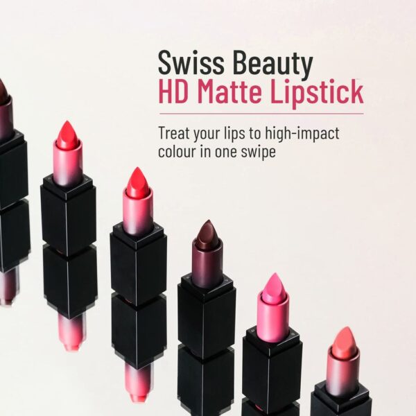 Swiss Beauty Lipstick - Cute Nude | HD matte finish- QTB1028 - Image 5