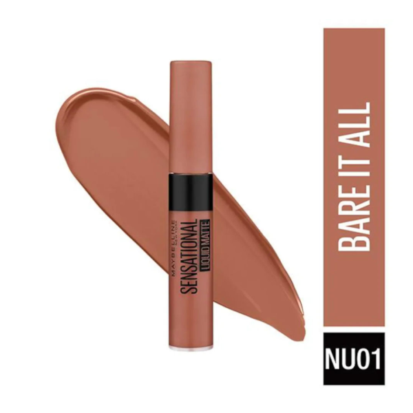 Maybelline Sensational Liquid Lipstick - Nu01 Bare It All | Paraben Free- KYH1028