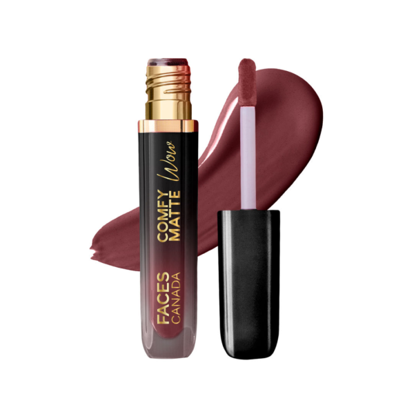 Faces Canada Comfy Matte Wow Liquid Lipstick - Cocoa Crush 07, One Swipe Application- QTB1031