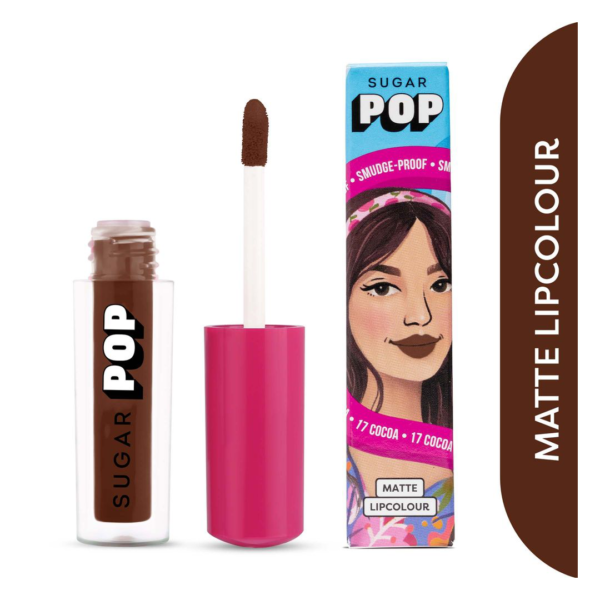 SUGAR POP Liquid Lipstick - Cocoa | Cruelty Free | Vegan | Paraben Free- KYH1029