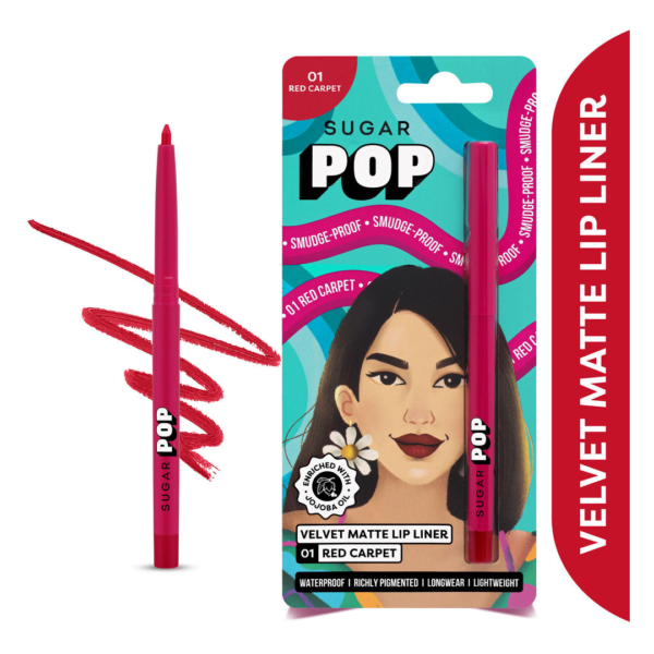 SUGAR POP Velvet Matte Lip Liner 01 Red Carpet- EFT1002