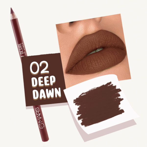 MARS Cosmetics Edge of Desire Lip Liner - 02 Deep Dawn- EFT1009 - Image 4