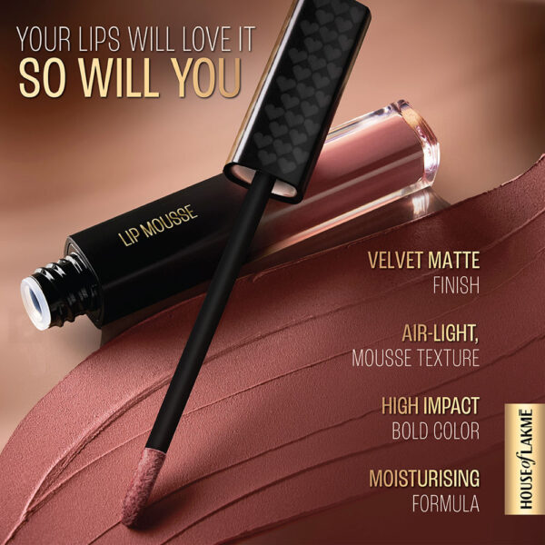 Lakme Xtraordin-Airy Lip Mousse Date Night Pink- KYH1031 - Image 2