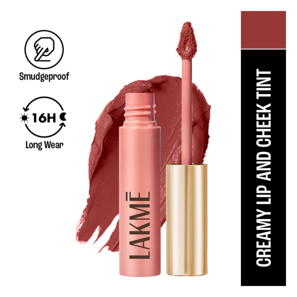 Lakme 9 to 5 Weightless Mousse Lip & Cheek Color Burgundy Lush- DRV1005