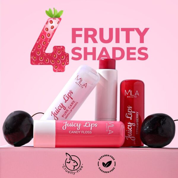 Mila Beaute Juicy Lip Balm Cherry Upto 12 Hrs Moisturisation & Tint Spf15- DRV1006 - Image 4