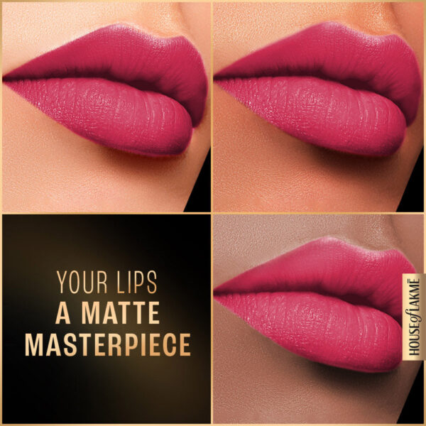 Lakme Forever Matte Liquid Lip, 16Hr Lipstick, Lightweight & Transferproof - Pink Floss- KYH1042 - Image 4