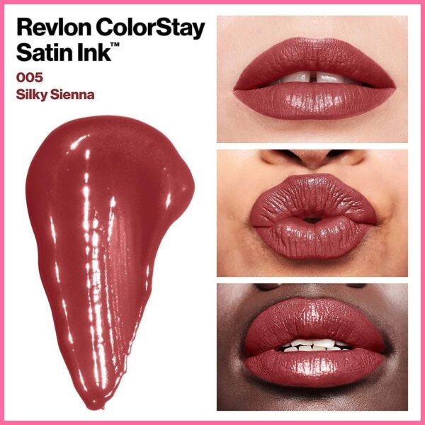 Revlon Colorstay Satin Ink Liquid Lip Color-Silky Sienna- KYH1044 - Image 2