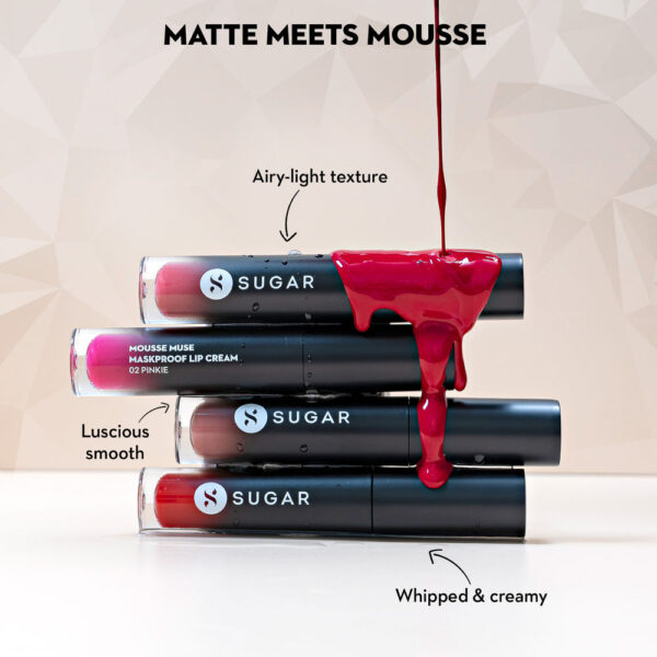 SUGAR Mousse Muse Lip Cream - 03 Red Square- KYH1069 - Image 4