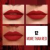 Maybelline New York Sensational Liquid Matte Lipstick - 12 More Than Red- KYH1098 - Image 3