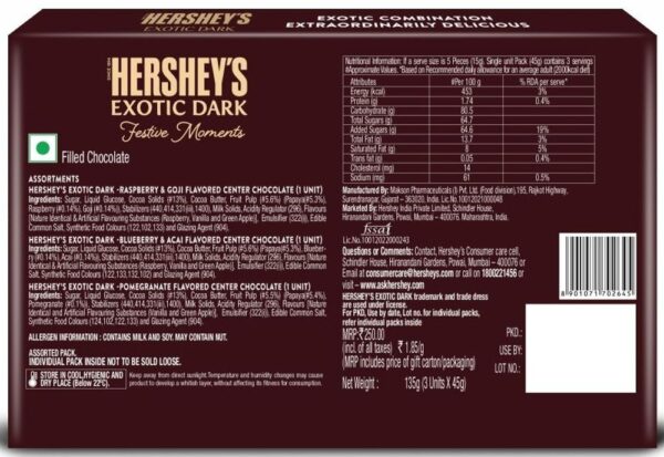 Hershey's Exotic Dark - Gift Pack- EYT1076 - Image 2