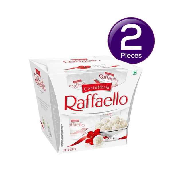 FERRERO ROCHER Confetteria Raffaello Coconut & White Almond 15 Pieces (IMPORTED) Truffles 150 gms Combo- EYT1077