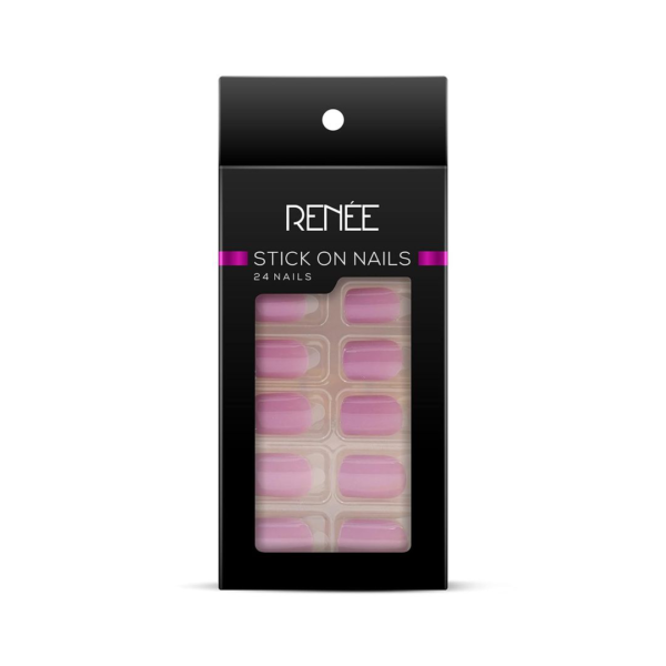 Renee Stick On Nails Bn 06| 24 Reusable Artificial Fake Nail Set- RRW1008