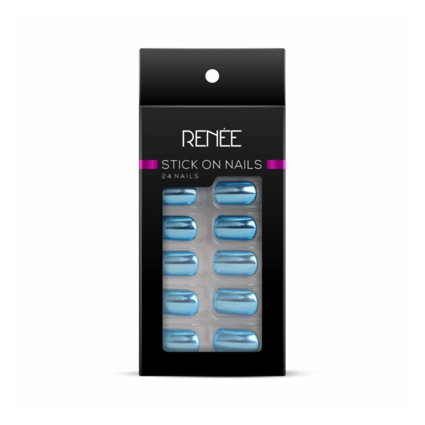 Renee Stick On Nails Mn 02| 24 Reusable Artificial Fake Nail Set- RRW1010