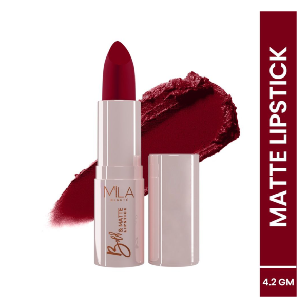 Mila Beaute Bold & Matte Lipstick Highly Pigmented & Soft Matte Finish - 06 Dare Devil- NPH1037