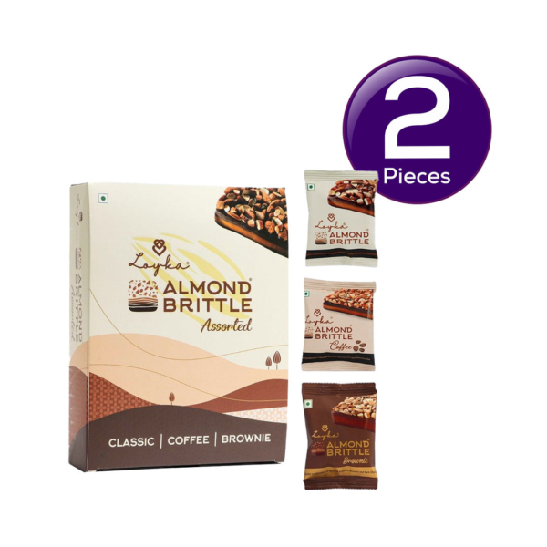 Loyka Almond Brittle Assorted (Classic,Coffee, Brownie) 204g Box 12 pc X 2 Combo- EYT1084