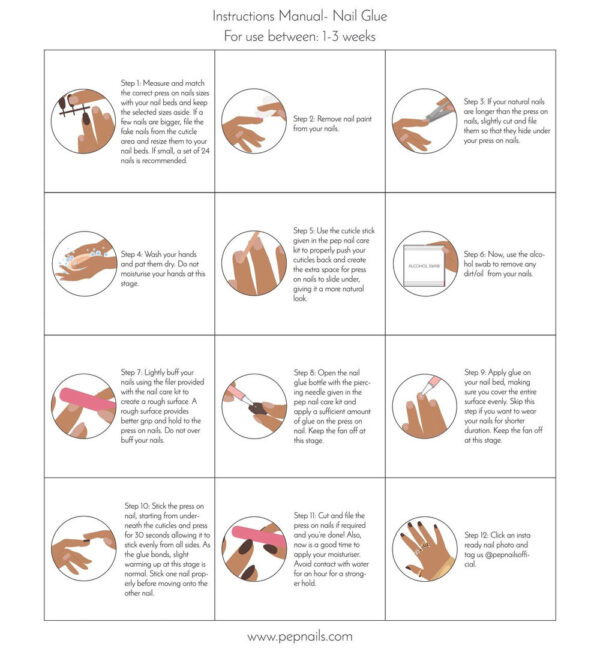 Pep Nails Super Strong Long Wear Nail Glue, 2 To 3 Weeks Stay, Non-Damaging, Easy To Use And Remove- WNJ1001 - Image 3
