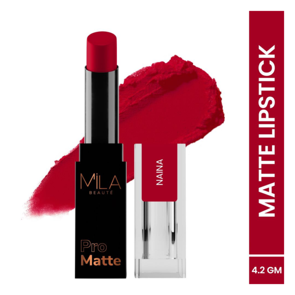 Mila Beaute Pro Matte Creamy Lipstick Luxurious Texture - 03 Naina- NPH1045