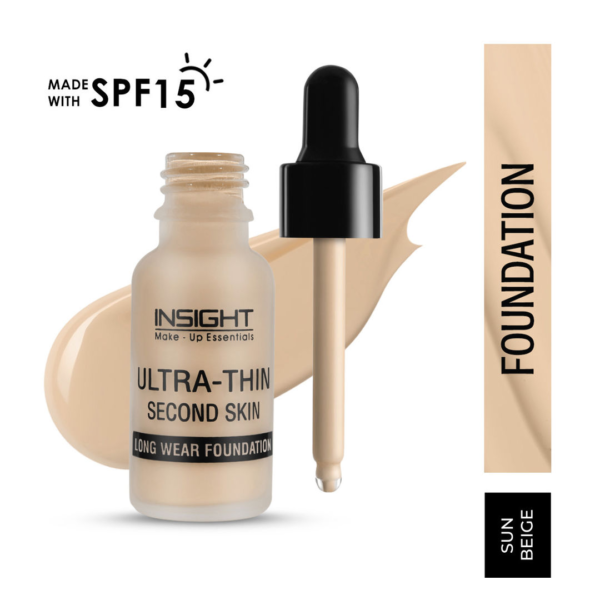 Insight Cosmetics Ultra-Thin Second Skin Long Wear Foundation - 03 Sunbeige(20Ml)- TNW1004