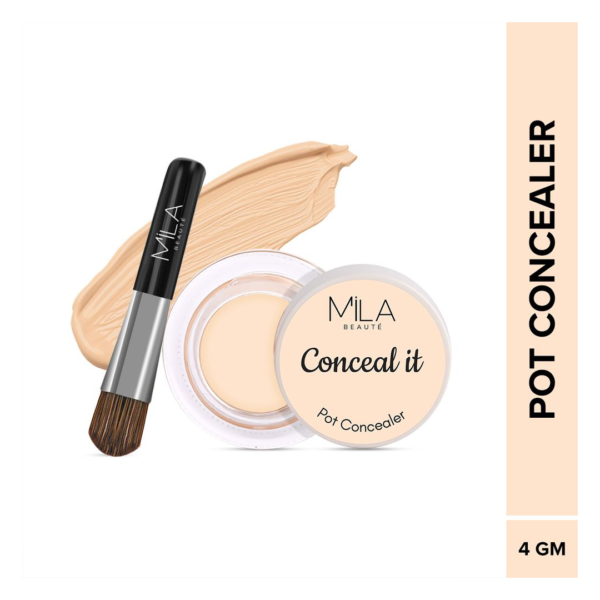 Mila Beaute Conceal It Pot Concealer Spf15 Natural Matte Finish - 02 Light Invory- HLE1002