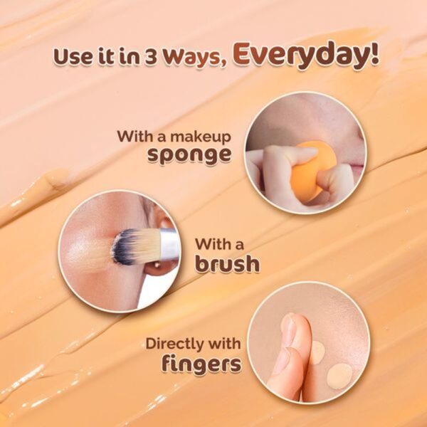 Mamaearth Glow Serum Foundation With Vitamin C & Turmeric - 03 Nude Glow- TNW1019 - Image 4