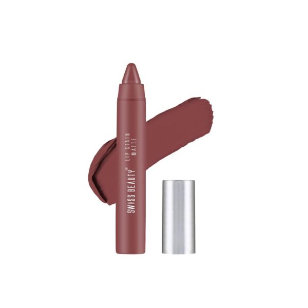 Swiss Beauty Stain Matte Lipstick, Shade- Hazelnut- EQQ1005