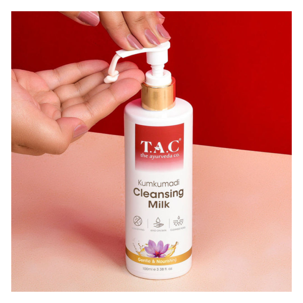 TAC Cleansing Milk for Smooth, Soft & Clear Skin, Makeup Remover Face Wash - WAX1004 - Image 2
