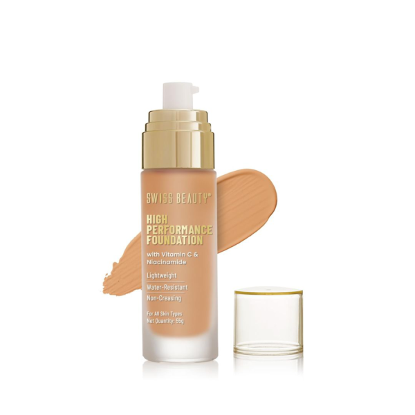 Swiss Beauty High Performance Foundation | Medium to Buildable Coverage | Natural Buff, 55g- TNW1029