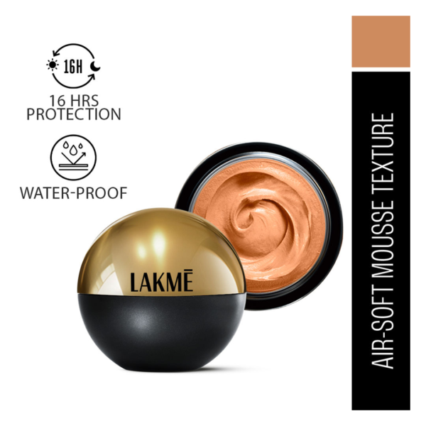 Lakme Xtraordin-Airy Mattereal Mousse Foundation Matte Finishhas Spf8 - 03 Golden Sand- TNW1060