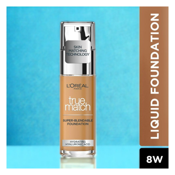 L'Oreal Paris True Match Super Blendable Matte, Natural Liquid Foundation - Golden Cappuccino 8D8W- TNW1032