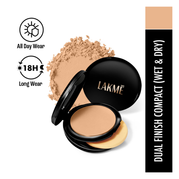 Lakme Xtraordin-Airy Compact 2 In 1 Compact + Foundation Lightweight Spf17 - 03 Golden Medium- TNW1055