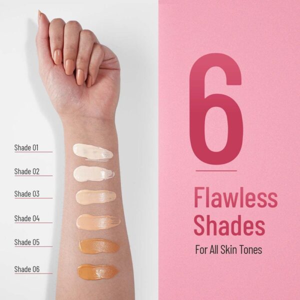 Swiss Beauty Matte Shiny Pearl Water Drop Lightweight Foundation, Shade-01- GUB1038 - Image 5